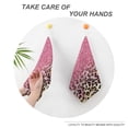 thumbnail image 4 of Glam Pink Glitter Leopard Pattern Towels for Bathroom, Kitchen, Gym, Towels, Soft, Highly Absorbent, Hanging Towel with Hanging Eyelet, 4 of 8