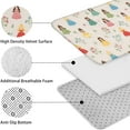 thumbnail image 5 of Beige Princess Flower Pattern Bathroom Rugs Sets 3 Piece,Toilet Cover Set,Absorbent Non Slip Bathroom Mats Sets with U-Shaped Contour Rug Toilet Rug Set, 5 of 5