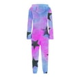 thumbnail image 6 of ATOGUTA Girls Boys Unisex Kids Fleece Hooded Jumpsuits Long Sleeve Rompers Sleepwear Outfits Size 5T-15, Purple, 6 of 6