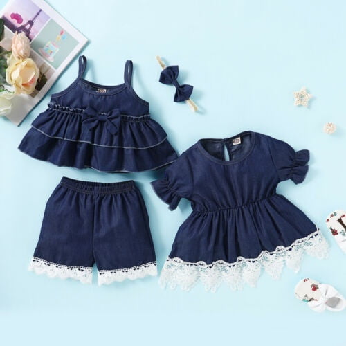 baby girl denim dress outfit