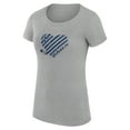 thumbnail image 2 of Women's G-III 4Her by Carl Banks  Heather Gray St. Louis Blues Super-Slim Fit Lightweight Heart T-Shirt, 2 of 3
