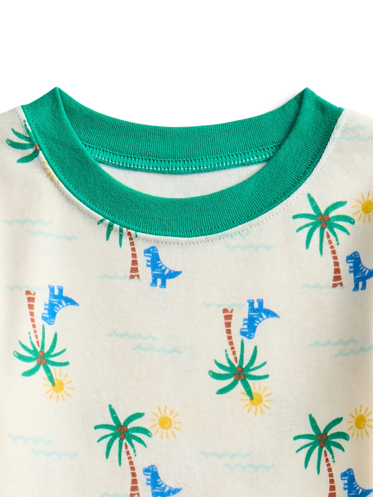 Wonder Nation Toddler Short-Sleeve Tee & Short Set Cotton Pajama Set, 2-Piece, Sizes 12M-5T