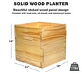 thumbnail image 4 of Excello Global Products Brown & Black Steel Wooden Planter Box with 10' String Light Pole, 4 of 6