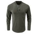 thumbnail image 1 of Fall Shirts for Men Autumn Winter New Leisure Sweater Long Sleeve Round-Neck Blouses & Shirts, 1 of 5