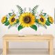 thumbnail image 4 of Vinilo decorativo de girasoles autoadhesivo para pared, adhesivo de girasoles removible, mural floral, decoración de pared DIY para guardería, dormitorio y cocina., 4 of 5