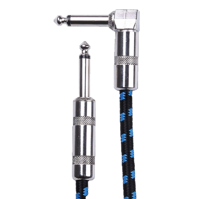 Cable de Guitarra ANGGREK Negro y Azul 3 Metros Reducción de Ruido