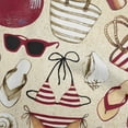 thumbnail image 1 of oneOone Polyester Spandex Maroon Fabric Beach Sewing Craft Projects Fabric Prints By Yard 56 Inch Wide, 1 of 4