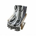 thumbnail image 4 of Retro Soft Flannel Fleece Throw Blanket, Patterned Circular Frames with Antique Accessories Spartan Classic Costume, Cozy Plush for Indoor and Outdoor Use, 50" x 70", Black and White, by Ambesonne, 4 of 6
