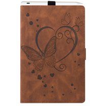 Dteck Case for iPad Pro 13 Inch 2024,Smart Magnetic Leather Butterfly Pattern Card Holder Wallet Hybrid Rubber Kickstand Case Cover for iPad Pro 13" (M4) 2024,Brown