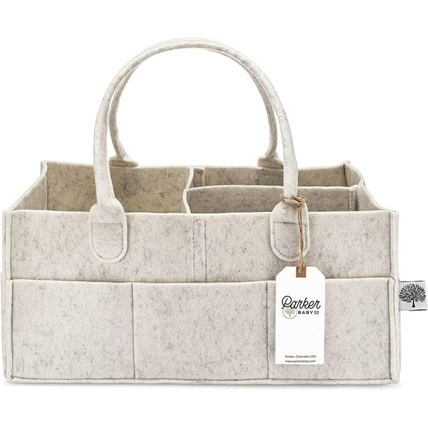 Parker Baby Diaper Caddy Nursery Storage Bin and Car Organizer for