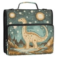 thumbnail image 5 of FORMRS Zipper Binder with Shoulder Strap 2-inch Ring 500 Sheet Capacity File Bag, Dinosaur with Stars, 5 of 5