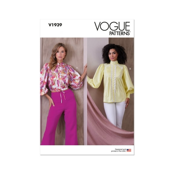 Vogue Sewing Pattern 1939 - Misses' Top, Size: B5 (8-10-12-14-16)