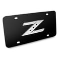 thumbnail image 2 of Nissan 350Z Z 3D Brush Metal Look Logo Black Stainless Steel License Plate, 2 of 5