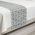 thumbnail image 2 of Baroque Bed Runner, Simplistic Antique Ornament with Monochrome Design and Swirling Motifs, Decorative Accent Bedding Scarf for Hotels Homes and Guestrooms, Twin, Charcoal Grey and White, by Ambesonne, 2 of 2