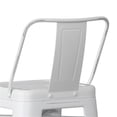 thumbnail image 4 of Atlin Designs 30" Metal Curved Back Bar Stool in Distressed White (Set of 2), 4 of 7