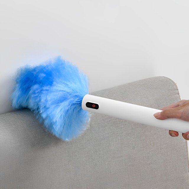 Plumero eléctrico 800 mAh USB recargable cepillo de plumas eléctrico retráctil rotación de 360 ° cepillo de plumero eléctrico limpieza silenciosa plumero portátil para aspirar el polvo de la casa