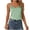 Light Green, variant on Women's Satin Tank Summer Top Adjustable Spaghetti Lace Trim V Neck Strap Camisole (Light Green, S)