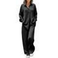 thumbnail image 3 of Ekouaer Womens 2 Piece Silk Satin Pajama Set Long Sleeve Lounge Sets Button Down Shirts and Pants PJs Soft Sleepwear Sets, 3 of 6