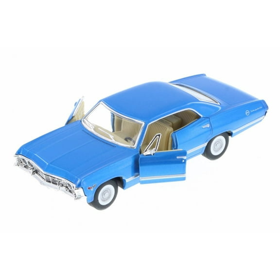 1967 Chevy Impala Hard Top, Blue - Kinsmart 5418D - 1/43 Scale Diecast Model Toy Car (Brand New but NO BOX)