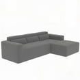 thumbnail image 5 of Modern 109'' Teddy Fabric L Shaped Sectional Sofa for Living Room - 3 Seat Corner Couch with Chaise & Pillows - Easy Assembly-Free!, 5 of 15