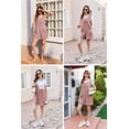 thumbnail image 4 of Ekouaer Women Rompers Summer Short Overalls Waffle Jumpsuit Casual One Piece Beach Outfits Vacation Clothes, 4 of 6