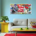 thumbnail image 4 of Hieng Canvas Wall Art Behind the Curtain Poster Classic Street Art Banksy Graffiti Artwork for Living Room Bedroom（Only canvas）, 4 of 6