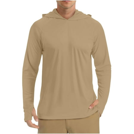 Ftwytp Mens Sun Protection Hoodie Shirt Long Sleeve Rash Guard Fishing Outdoor Running Shirts Lightweight Quick Dry Men s Summer Sunscreen Is Lightweight Breathable Long Sleeve Hooded Blouse