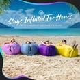 thumbnail image 6 of Nevlers Yellow Inflatable Lounger with Travel Bag and Pockets, 6 of 9