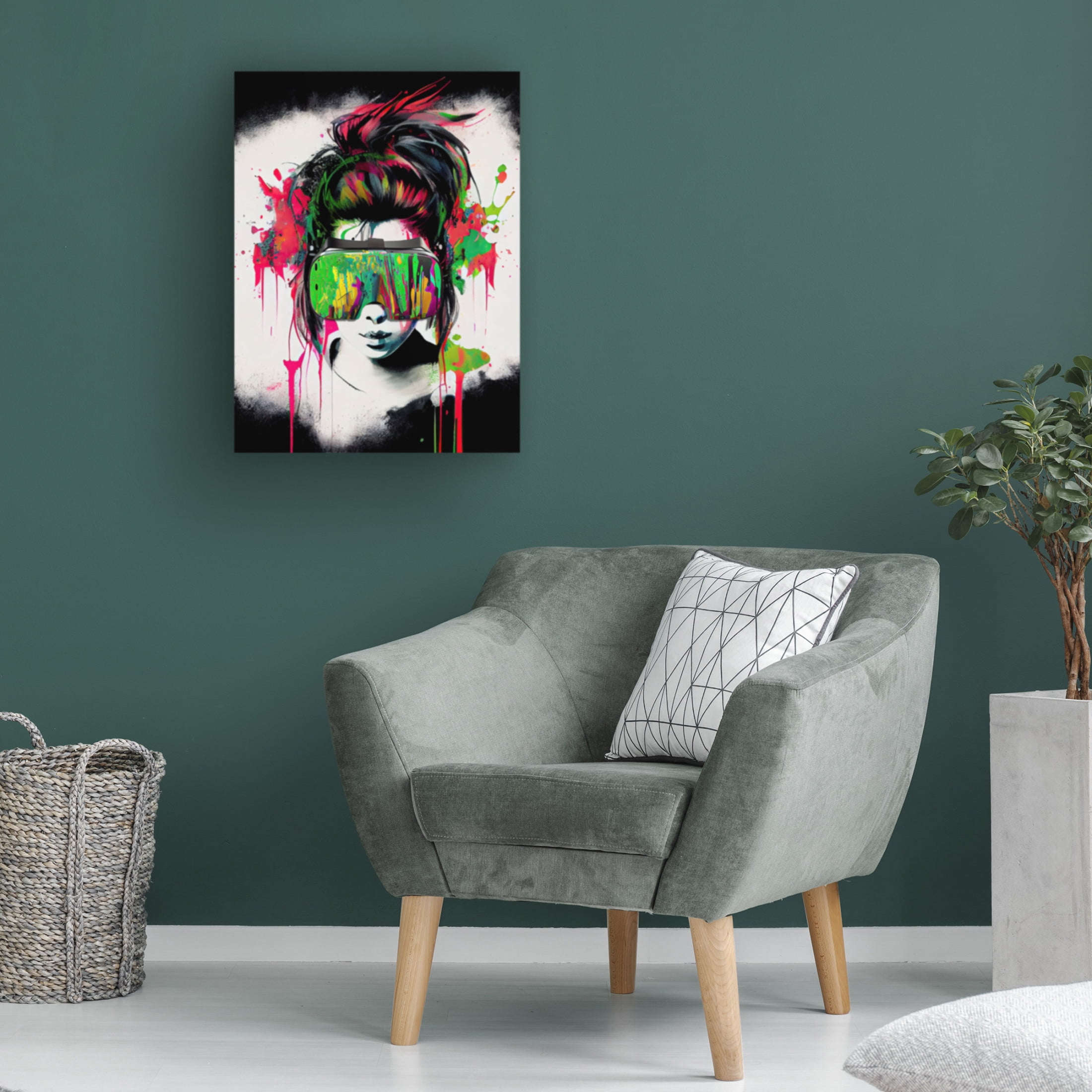 Canvas Wall Art - Sasha 'Game Boss II' Wall Art for Living Room, Bedroom, or Office Décor by Trademark Fine Art - 35 x 47 Inches