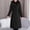 Black, variant on Women's Casual Zipper Hooded Parka with Stand Collar – Long Sleeve Fleece Lined Winter Jacket, Solid Color Pullover for Chilly Days