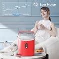 thumbnail image 5 of Auseo Nugget Ice Maker Countertop , 35lbs/24H, Self-Cleaning, Ice Basket & Ice Shovel & Handle,  for Home/Office/Party, Red, 5 of 8