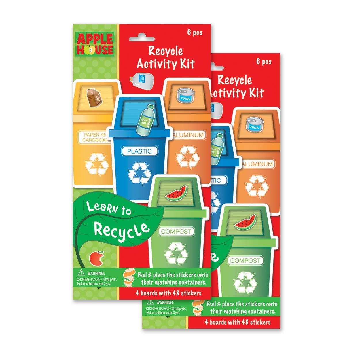 Pack of 2 Recycle Activity Kits for Children, Early Children Education