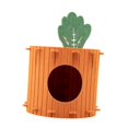 thumbnail image 2 of Cama de gato de zanahoria para gatos interiores durante toda la Nido fácil de limpiar de gatitos 33cmx33cmx34cm, 2 of 8