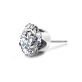 thumbnail image 3 of SuperJeweler 3 Carat Moissanite Earrings In Sterling Silver, 8MM For Women, 3 of 6