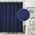 thumbnail image 2 of GlowSol Shower Curtain 78 inches Length Extra Long Shower Curtain Waterproof Fabric Shower Curtain or Liner for Bathroom, Navy Blue, 1 Set, 2 of 5