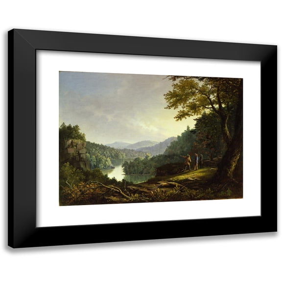James Pierce Barton 14x11 Black Modern Framed Museum Art Print Titled - Kentucky Landscape (1832)