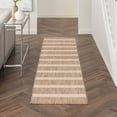 thumbnail image 6 of Nourison Positano Modern Stripes Flatweave Outdoor Rug Jute Ivory 2' x 6', 6 of 11