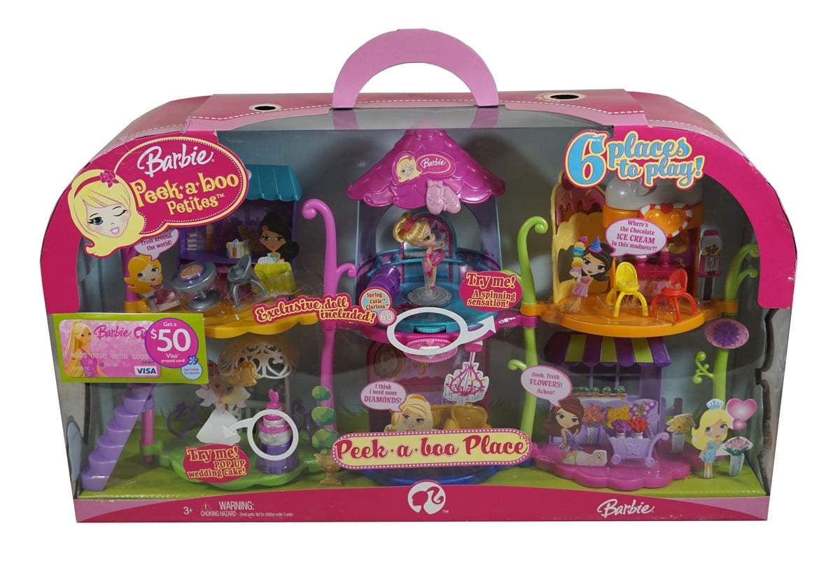 Barbie Peek-a-Boo Petites Place - Set of 6 Places to Play - Includes Spring  Cutie Clarissa Doll