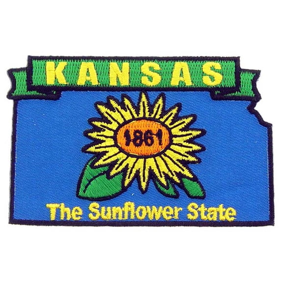 Eagle Emblems PM6717 Patch - Kansas - 3.5 in.
