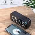 thumbnail image 5 of For Bluetooth Speaker Digital Alarm Clock Black/white/blue LED Display Clock For Kids Bedroom Large Number Clock Snooze Function, 5 of 6