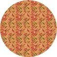 thumbnail image 1 of Ahgly Company Tapis Rond Lavable en Machine Intérieur Transitionnel Orange Rouge Orange, 6 Pieds Rond, 1 of 7