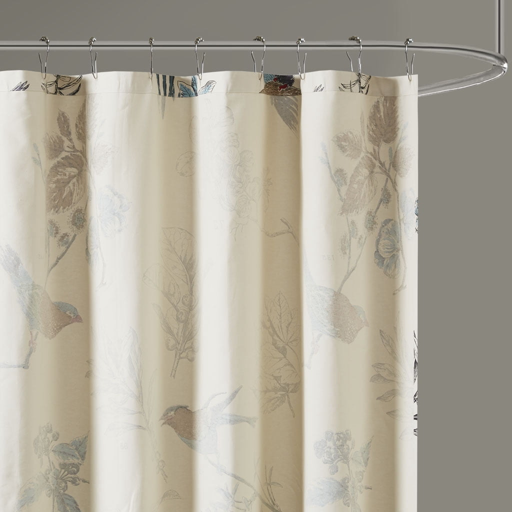 MAYEERTY 100% Cotton Shower Curtain, 72" x 72", Machine-Washable