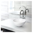 thumbnail image 2 of 11" White Ceramic Vessel Sink - Round Bathroom Vanity Bowl, Above Counter Modern Design, Durable Porcelain, Easy Install, Contemporary Style, 2 of 7