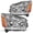 Chrome Amber, variant on For 2004-2015 Nissan Titan/04-07 Armada Black Headlights Headlamps Left+Right