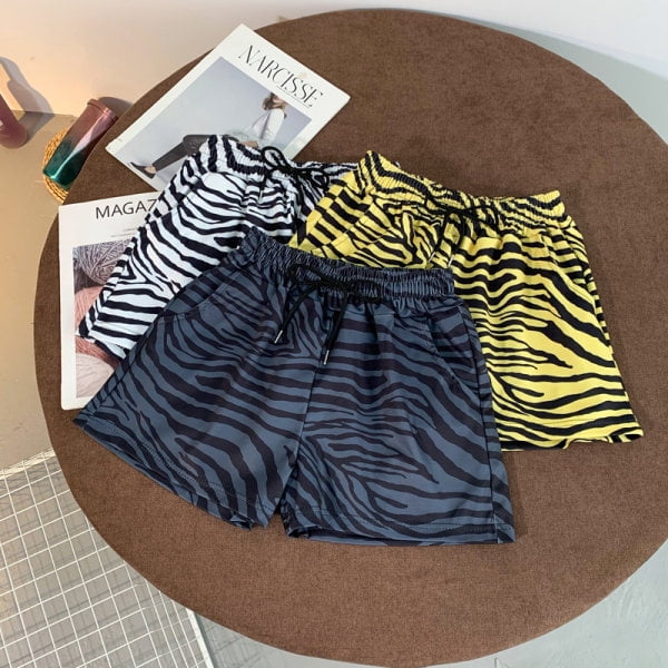 Pantalones cortos de cintura alta y pierna ancha a rayas para mujer, pantalones deportivos casuales sueltos de algodón de rizo, pantalones de línea para el hogar, pantalones de yoga para mujer