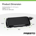 thumbnail image 4 of Presto Cool-Touch Electric Griddle, 10.5" x 16" Ceramic Nonstick Flat Top Grill, 4 of 13