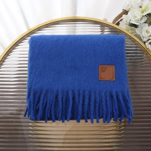 Bufanda clásica de lujo para mujer, chal grueso suave con borla de Mohair, manta de Color caramelo, 220x30cm, Invierno