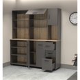 thumbnail image 6 of Pemberly Row 2-Piece 3-Drawer Garage Cabinet Set in Dark Gray and Maple, 6 of 14