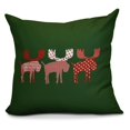 thumbnail image 2 of Simply Daisy 16" x 16" Merry Moose Animal Print Pillow, Navy, 2 of 2