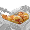 thumbnail image 4 of Uorisanigo ATV Seat Cover Compatible with Polaris Sportsman Polaris Scrambler Honda Rancher 4 Wheeler Seat Cover Protection Fit for Most ATV, Yellow Camouflage Car Decorative, 4 of 7